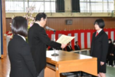 卒業証書授与＿代表者